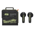 D MOOSTER D37 TWS Oil Barrel Bluetooth Earphone(Black Green)