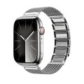 For Apple Watch SE 2023 44mm Magnetic Clasp Braided Chain Stainless Steel Watch Band(Silver)