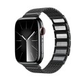 For Apple Watch SE 40mm Magnetic Clasp Braided Chain Stainless Steel Watch Band(Black)