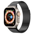 For Apple Watch Series 6 44mm Milanese Loop Magnetic Clasp Stainless Steel Watch Band(Black)