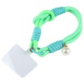 Pearl Splicing Round Twist Rope Short Lanyard(Cyan Green)