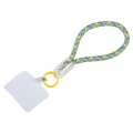 Plastic Buckle Round Twist Rope Short Lanyard(Yellow Blue)