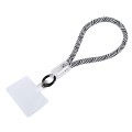 Plastic Buckle Round Twist Rope Short Lanyard(Black White)