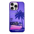 For iPhone 15 Pro Max Creative Oil Painting Colorful Sunset Scenery TPU + PC Shockproof Phone Case(P