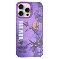 For iPhone 12 Pro Creative Oil Painting Colorful Sunset Scenery TPU + PC Shockproof Phone Case(Purpl