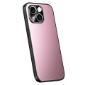 For iPhone 15 Plus R-JUST RJ-61 Electroplating Frosted TPU + PC Phone Case(Pink)
