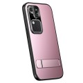 For vivo S18 Pro R-JUST RJ-61 Electroplating Frosted TPU + PC Phone Case with Holder(Pink)