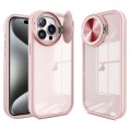 For iPhone 15 Pro Round Camshield TPU Hybrid PC Phone Case(Pink)