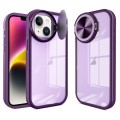 For iPhone 14 Round Camshield TPU Hybrid PC Phone Case(Purple)
