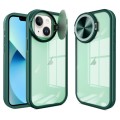For iPhone 13 Round Camshield TPU Hybrid PC Phone Case(Green)
