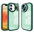 For iPhone 12 Round Camshield TPU Hybrid PC Phone Case(Green)