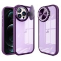 For iPhone 12 Pro Round Camshield TPU Hybrid PC Phone Case(Purple)