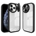 For iPhone 11 Pro Round Camshield TPU Hybrid PC Phone Case(Black)