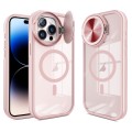 For iPhone 14 Pro Round Camshield MagSafe TPU Hybrid PC Phone Case(Pink)