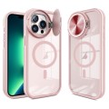 For iPhone 13 Pro Round Camshield MagSafe TPU Hybrid PC Phone Case(Pink)