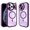 For iPhone 11 Pro Max Round Camshield MagSafe TPU Hybrid PC Phone Case(Purple)