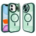 For iPhone 11 Round Camshield MagSafe TPU Hybrid PC Phone Case(Green)
