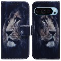 For Google Pixel 9 Pro Coloured Drawing Flip Leather Phone Case(Lion)