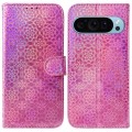 For Google Pixel 9 Pro Colorful Magnetic Buckle Leather Phone Case(Pink)