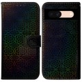 For Google Pixel 8a Colorful Magnetic Buckle Leather Phone Case(Black)