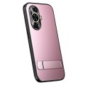 For Huawei nova 11 Pro R-JUST RJ-61 Electroplating Frosted TPU + PC Phone Case with Holder(Pink)