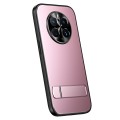 For Huawei Mate 50 R-JUST RJ-61 Electroplating Frosted TPU + PC Phone Case with Holder(Pink)