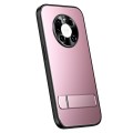 For Huawei Mate 40 Pro R-JUST RJ-61 Electroplating Frosted TPU + PC Phone Case with Holder(Pink)