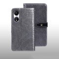 For Honor Play 40 idewei Crocodile Texture Leather Phone Case(Grey)