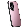 For Honor 100 Pro R-JUST RJ-61 Electroplating Frosted TPU + PC Phone Case(Pink)