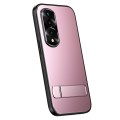 For Honor 70 Pro R-JUST RJ-61 Electroplating Frosted TPU + PC Phone Case with Holder(Pink)