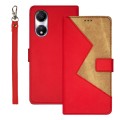 For Honor Play 40 idewei Two-color Splicing Leather Phone Case(Red)