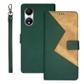 For Honor Play 40 idewei Two-color Splicing Leather Phone Case(Green)