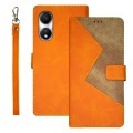 For Honor Play 40 idewei Two-color Splicing Leather Phone Case(Orange)
