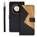 For Honor X9b idewei Two-color Splicing Leather Phone Case(Black)