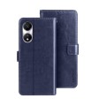 For Honor Play 40 idewei Crazy Horse Texture Leather Phone Case with Holder(Blue)