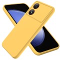For ZTE Blade A34 Pure Color Liquid Silicone Shockproof Phone Case(Yellow)
