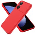For ZTE Blade A34 Pure Color Liquid Silicone Shockproof Phone Case(Red)