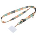 Adjustable Crossbody Mobile Phone Wide Long Lanyard(Colorful Plaid)