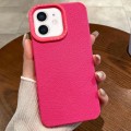 For iPhone 12 Creative Lunar Craters TPU Full Coverage Shockproof Phone Case(Rose Red)