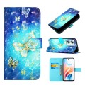 For OPPO A79 5G 3D Painting Horizontal Flip Leather Phone Case(Golden Butterfly)