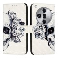 For OPPO Find X7 Ultra 3D Painting Horizontal Flip Leather Phone Case(Skull)