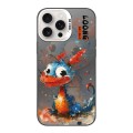 For iPhone 15 Pro Splash-ink AI Cute Dragon PC Hybrid TPU Phone Case(Big-eye Dragon)