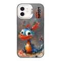 For iPhone 12 Splash-ink AI Cute Dragon PC Hybrid TPU Phone Case(Big-eye Dragon)