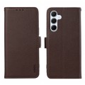 For Samsung Galaxy A05s 5G ABEEL Side-Magnetic Litchi Pattern Leather RFID Phone Case(Brown)