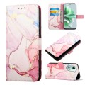 For OPPO Reno11 5G Global PT003 Marble Pattern Flip Leather Phone Case(Rose Gold)