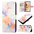 For OPPO Reno11 Pro 5G Global PT003 Marble Pattern Flip Leather Phone Case(Galaxy Marble White)