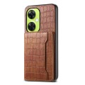 For OnePlus Nord CE 3 Lite Crocodile Texture Card Bag Design Full Coverage Phone Case(Brown)
