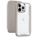 For iPhone 15 Pro Max RFID Blocking Adsorption Flip Leather Phone Case(Khaki)