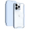 For iPhone 14 Pro Max RFID Blocking Adsorption Flip Leather Phone Case(Light Blue)