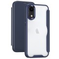 For iPhone XR RFID Blocking Adsorption Flip Leather Phone Case(Dark Blue)